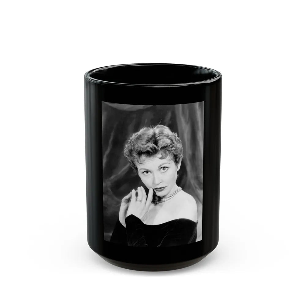 Hazel Court #03 (Vintage Female Icon) Black Coffee Mug-15oz-Go Mug Yourself