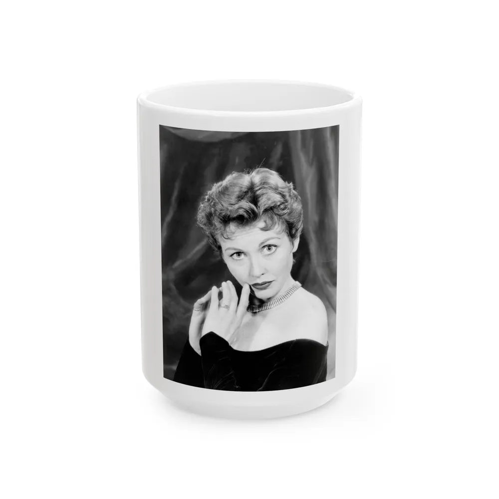 Hazel Court #03 (Vintage Female Icon) White Coffee Mug-15oz-Go Mug Yourself