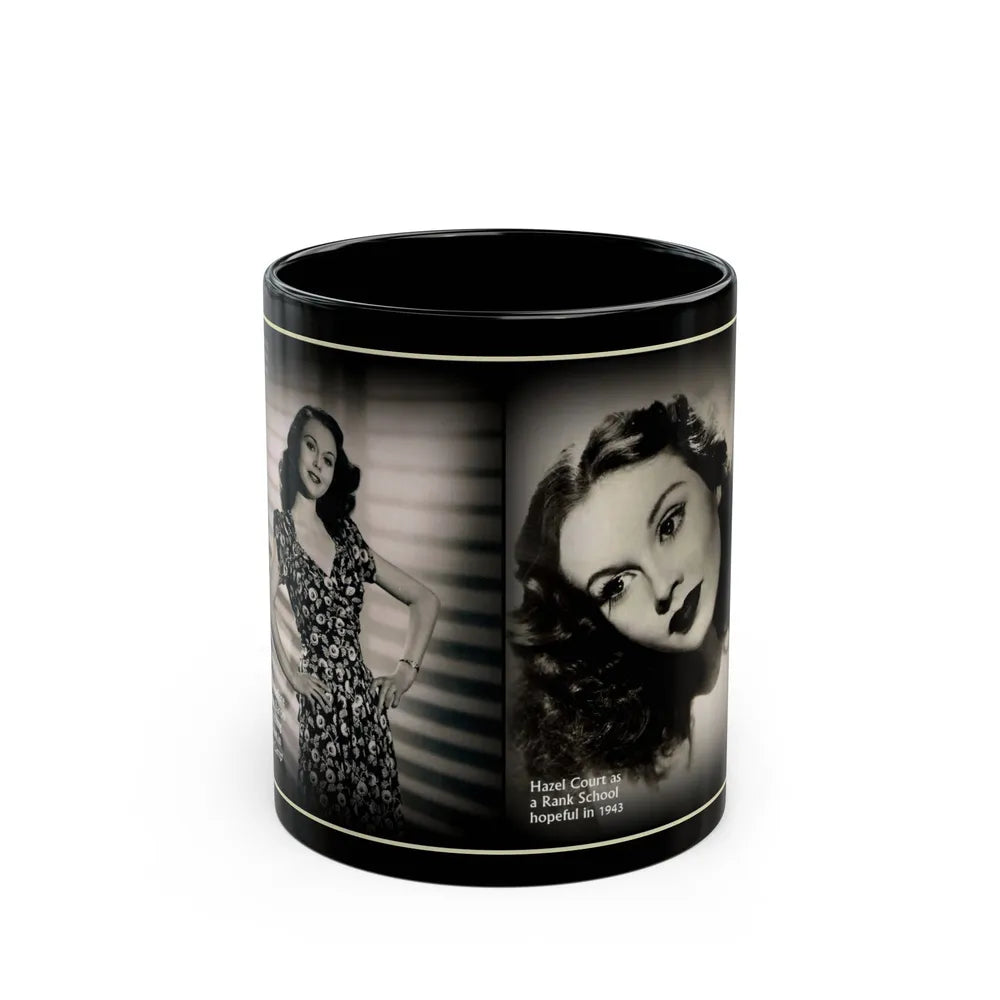 Hazel Court #09 (Vintage Female Icon) Black Coffee Mug-11oz-Go Mug Yourself