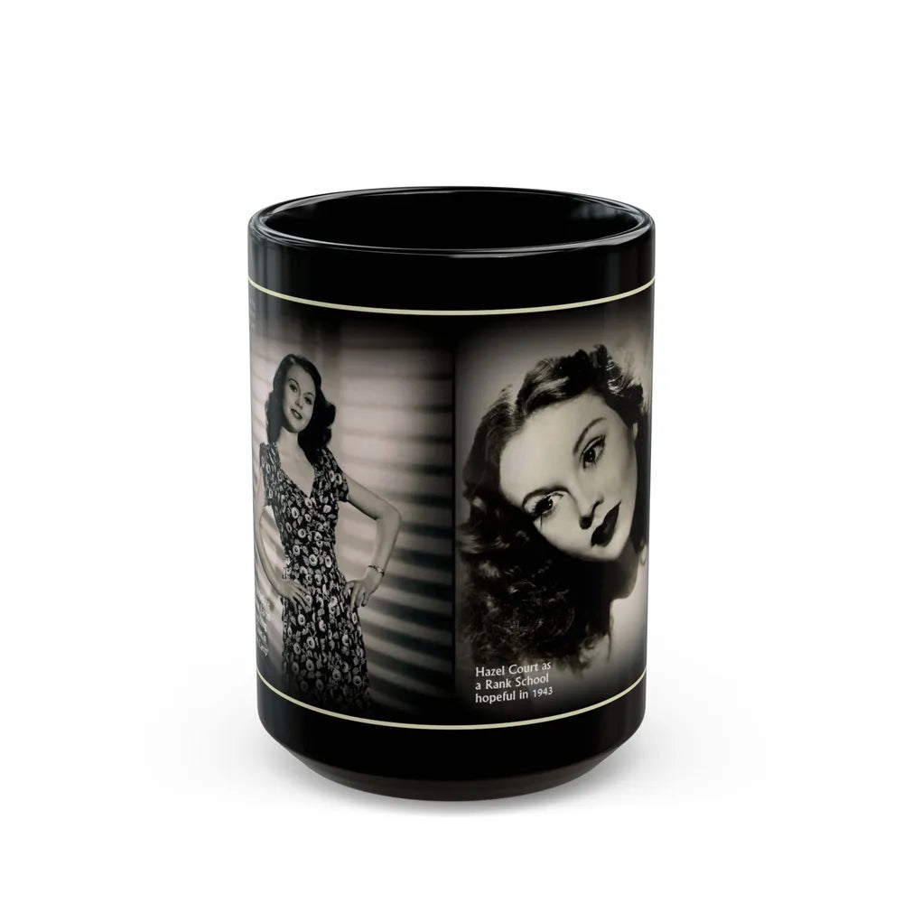 Hazel Court #09 (Vintage Female Icon) Black Coffee Mug-15oz-Go Mug Yourself