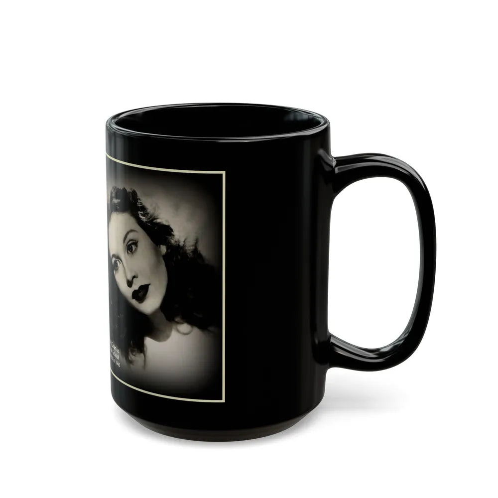 Hazel Court #09 (Vintage Female Icon) Black Coffee Mug-Go Mug Yourself