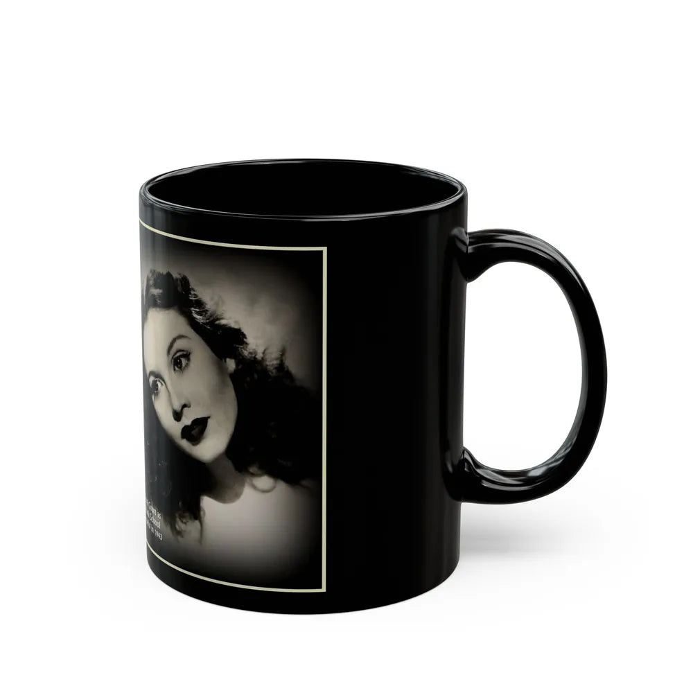 Hazel Court #09 (Vintage Female Icon) Black Coffee Mug-Go Mug Yourself