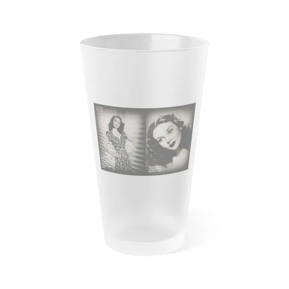 Hazel Court #09 (Vintage Female Icon) Frosted Pint Glass 16oz-16oz-Frosted-Go Mug Yourself