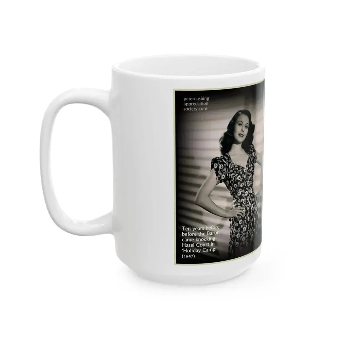 Hazel Court #09 (Vintage Female Icon) White Coffee Mug - Go Mug Yourself