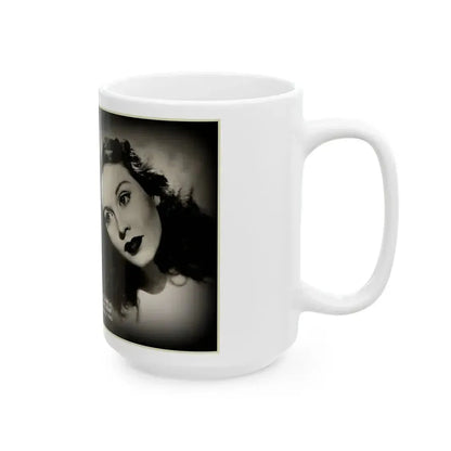 Hazel Court #09 (Vintage Female Icon) White Coffee Mug - Go Mug Yourself