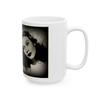 Hazel Court #09 (Vintage Female Icon) White Coffee Mug - Go Mug Yourself