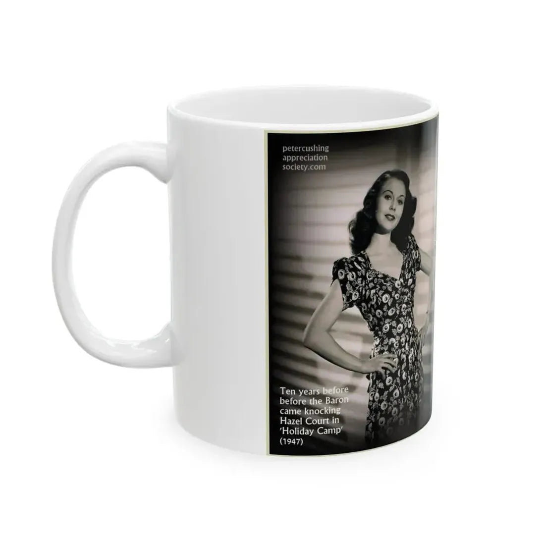 Hazel Court #09 (Vintage Female Icon) White Coffee Mug - Go Mug Yourself