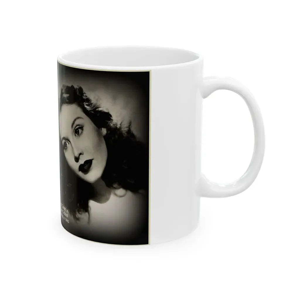 Hazel Court #09 (Vintage Female Icon) White Coffee Mug - Go Mug Yourself