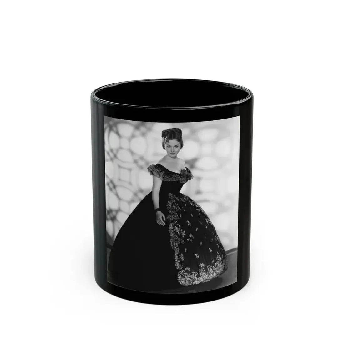 Hazel Court #105 (Vintage Female Icon) Black Coffee Mug 11oz - Go Mug Yourself