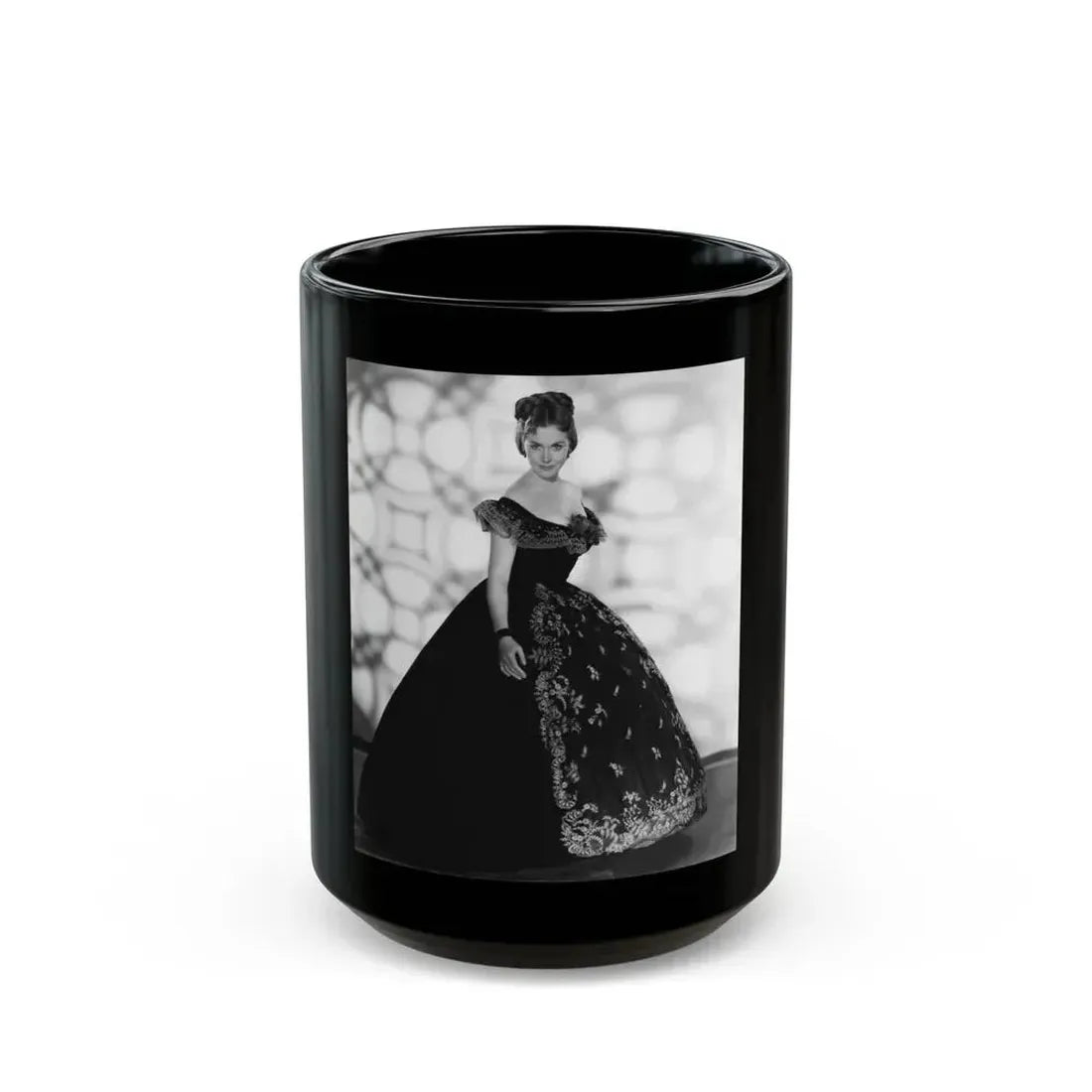 Hazel Court #105 (Vintage Female Icon) Black Coffee Mug 15oz - Go Mug Yourself