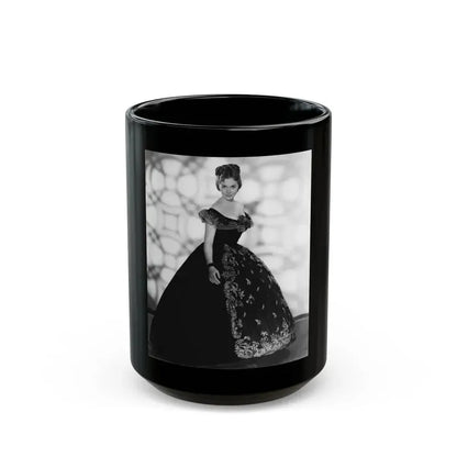 Hazel Court #105 (Vintage Female Icon) Black Coffee Mug 15oz - Go Mug Yourself