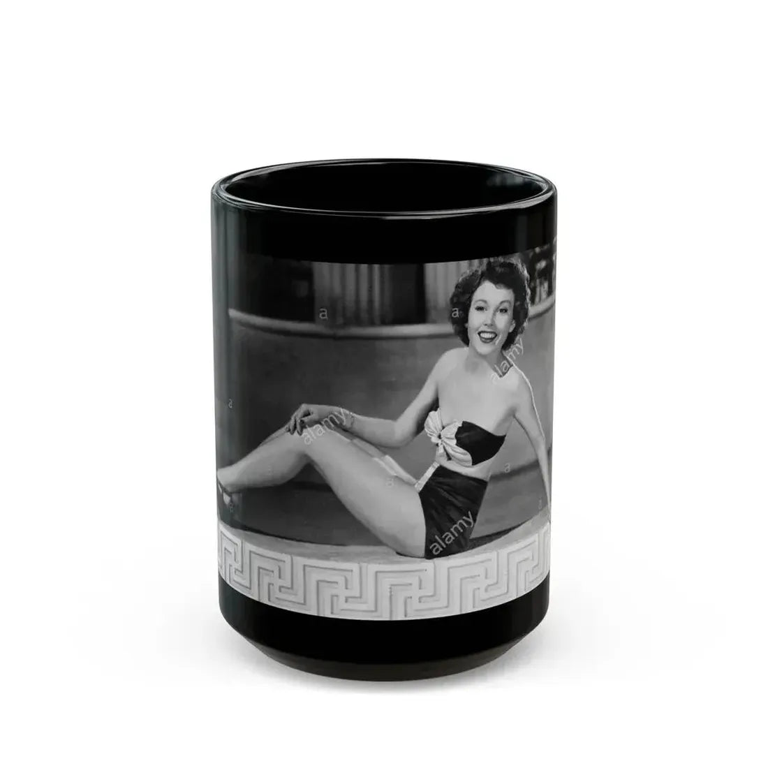 Hazel Court #109 (Vintage Female Icon) Black Coffee Mug 15oz - Go Mug Yourself