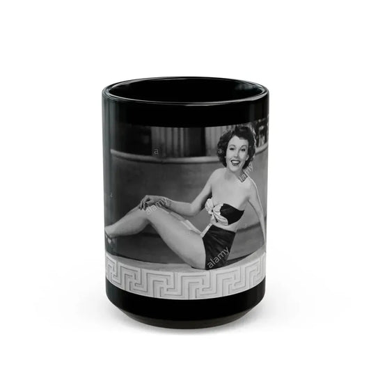 Hazel Court #109 (Vintage Female Icon) Black Coffee Mug 15oz - Go Mug Yourself