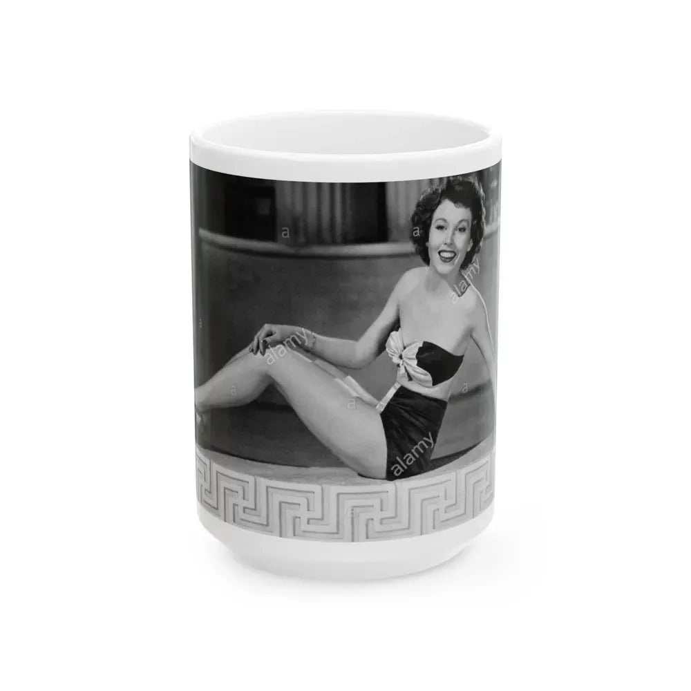 Hazel Court #109 (Vintage Female Icon) White Coffee Mug 15oz - Go Mug Yourself