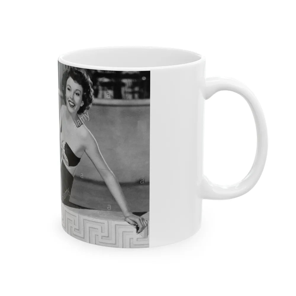 Hazel Court #109 (Vintage Female Icon) White Coffee Mug-Go Mug Yourself