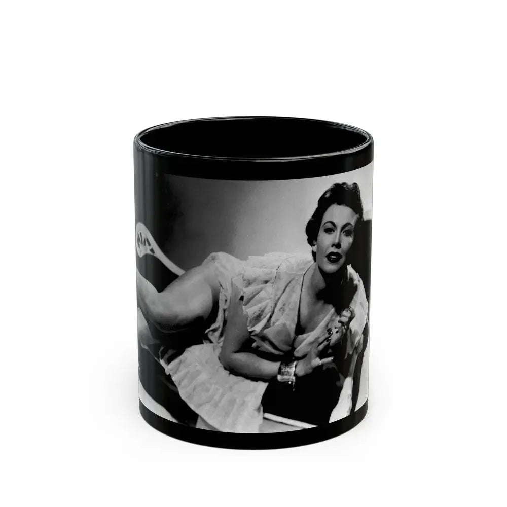 Hazel Court #111 (Vintage Female Icon) Black Coffee Mug 11oz - Go Mug Yourself