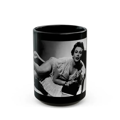 Hazel Court #111 (Vintage Female Icon) Black Coffee Mug 15oz - Go Mug Yourself