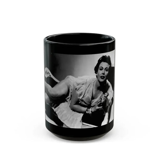 Hazel Court #111 (Vintage Female Icon) Black Coffee Mug 15oz - Go Mug Yourself