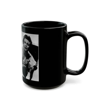 Hazel Court #111 (Vintage Female Icon) Black Coffee Mug - Go Mug Yourself