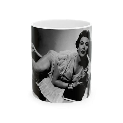 Hazel Court #111 (Vintage Female Icon) White Coffee Mug-11oz-Go Mug Yourself