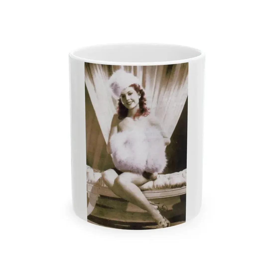 Hazel Court #16 (Vintage Female Icon) White Coffee Mug 11oz - Go Mug Yourself