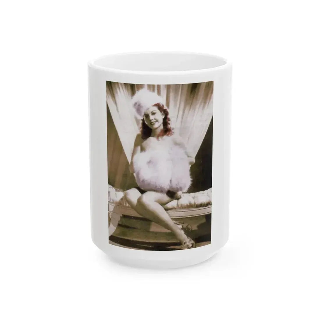 Hazel Court #16 (Vintage Female Icon) White Coffee Mug 15oz - Go Mug Yourself