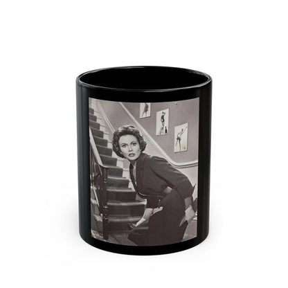 Hazel Court #19 (Vintage Female Icon) Black Coffee Mug-11oz-Go Mug Yourself