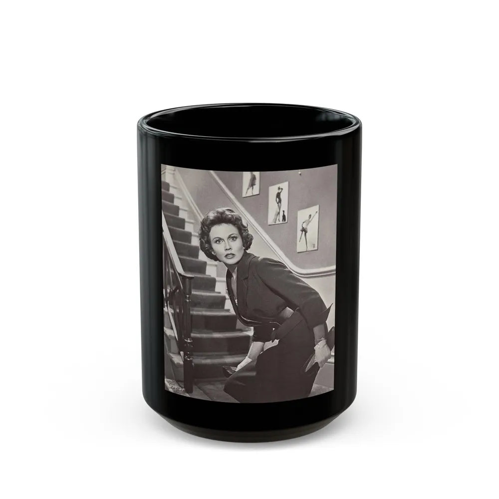 Hazel Court #19 (Vintage Female Icon) Black Coffee Mug-15oz-Go Mug Yourself