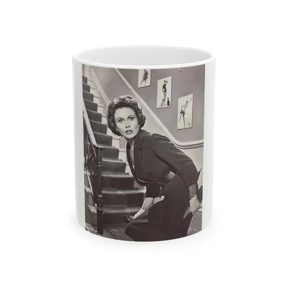 Hazel Court #19 (Vintage Female Icon) White Coffee Mug 11oz - Go Mug Yourself