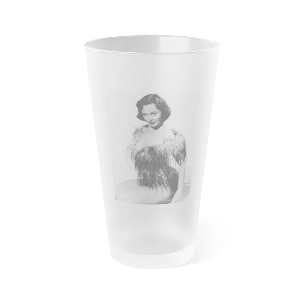 Hazel Court #20 (Vintage Female Icon) Frosted Pint Glass 16oz-16oz-Frosted-Go Mug Yourself