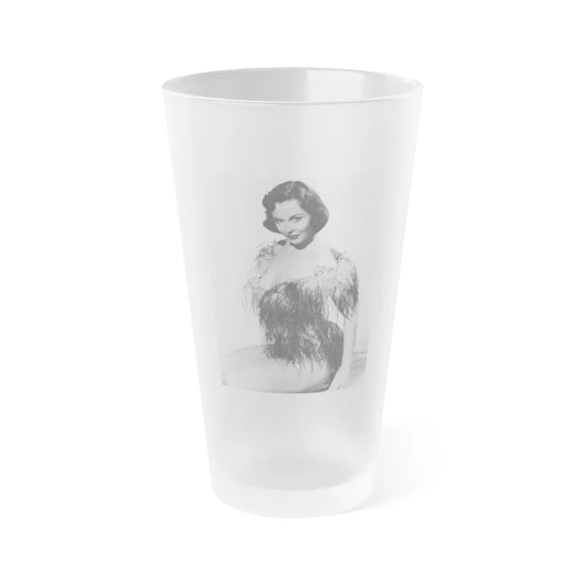 Hazel Court #20 (Vintage Female Icon) Frosted Pint Glass 16oz-16oz-Frosted-Go Mug Yourself