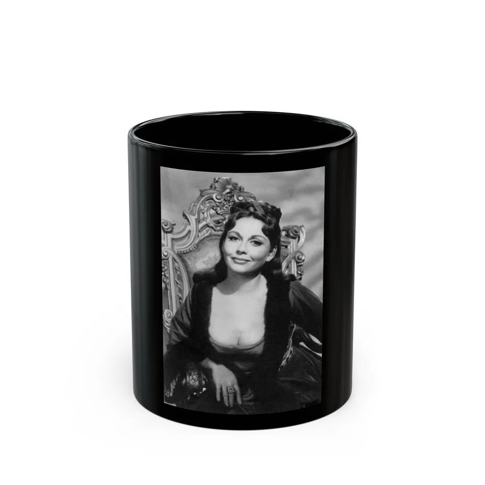 Hazel Court #21 (Vintage Female Icon) Black Coffee Mug-11oz-Go Mug Yourself