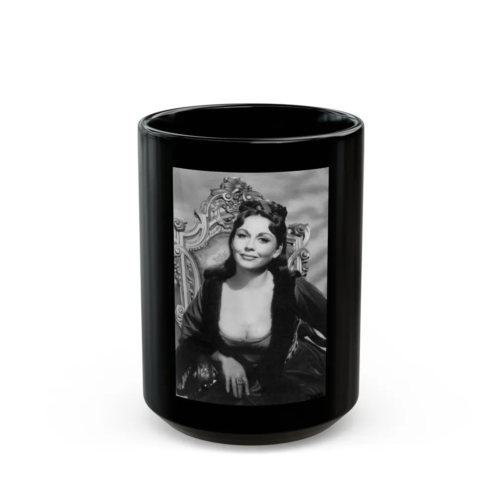 Hazel Court #21 (Vintage Female Icon) Black Coffee Mug-15oz-Go Mug Yourself