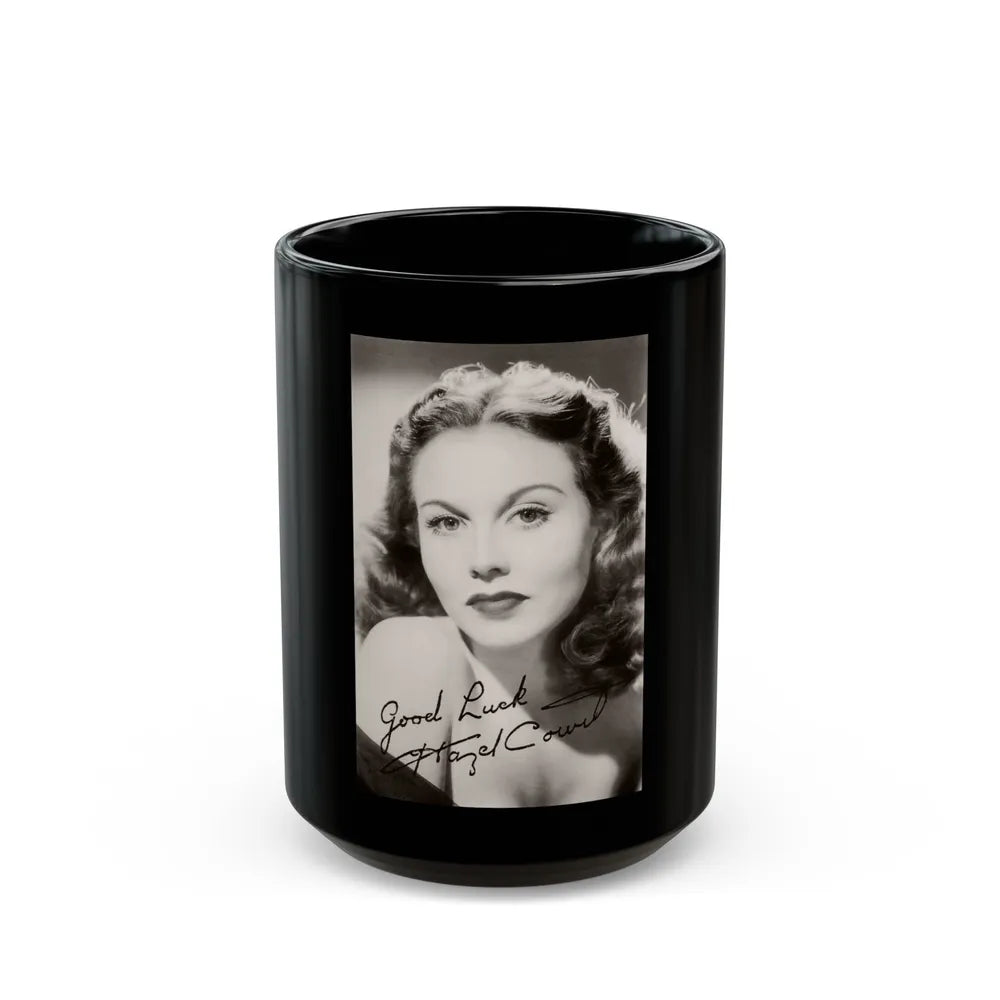 Hazel Court #22 (Vintage Female Icon) Black Coffee Mug-15oz-Go Mug Yourself