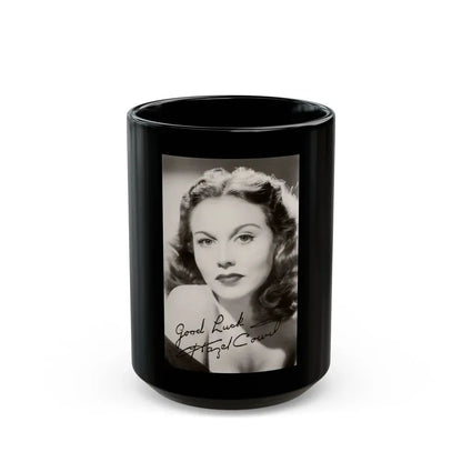 Hazel Court #22 (Vintage Female Icon) Black Coffee Mug 15oz - Go Mug Yourself