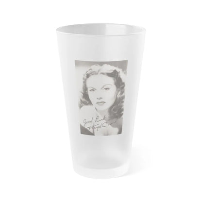 Hazel Court #22 (Vintage Female Icon) Frosted Pint Glass 16oz-16oz-Frosted-Go Mug Yourself