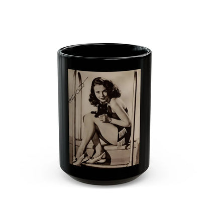 Hazel Court #24 (Vintage Female Icon) Black Coffee Mug-15oz-Go Mug Yourself