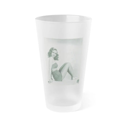 Hazel Court #26 (Vintage Female Icon) Frosted Pint Glass 16oz-16oz-Frosted-Go Mug Yourself