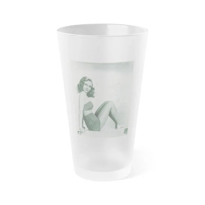 Hazel Court #26 (Vintage Female Icon) Frosted Pint Glass 16oz 16oz Frosted - Go Mug Yourself