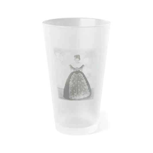 Hazel Court #54 (Vintage Female Icon) Frosted Pint Glass 16oz-16oz-Frosted-Go Mug Yourself