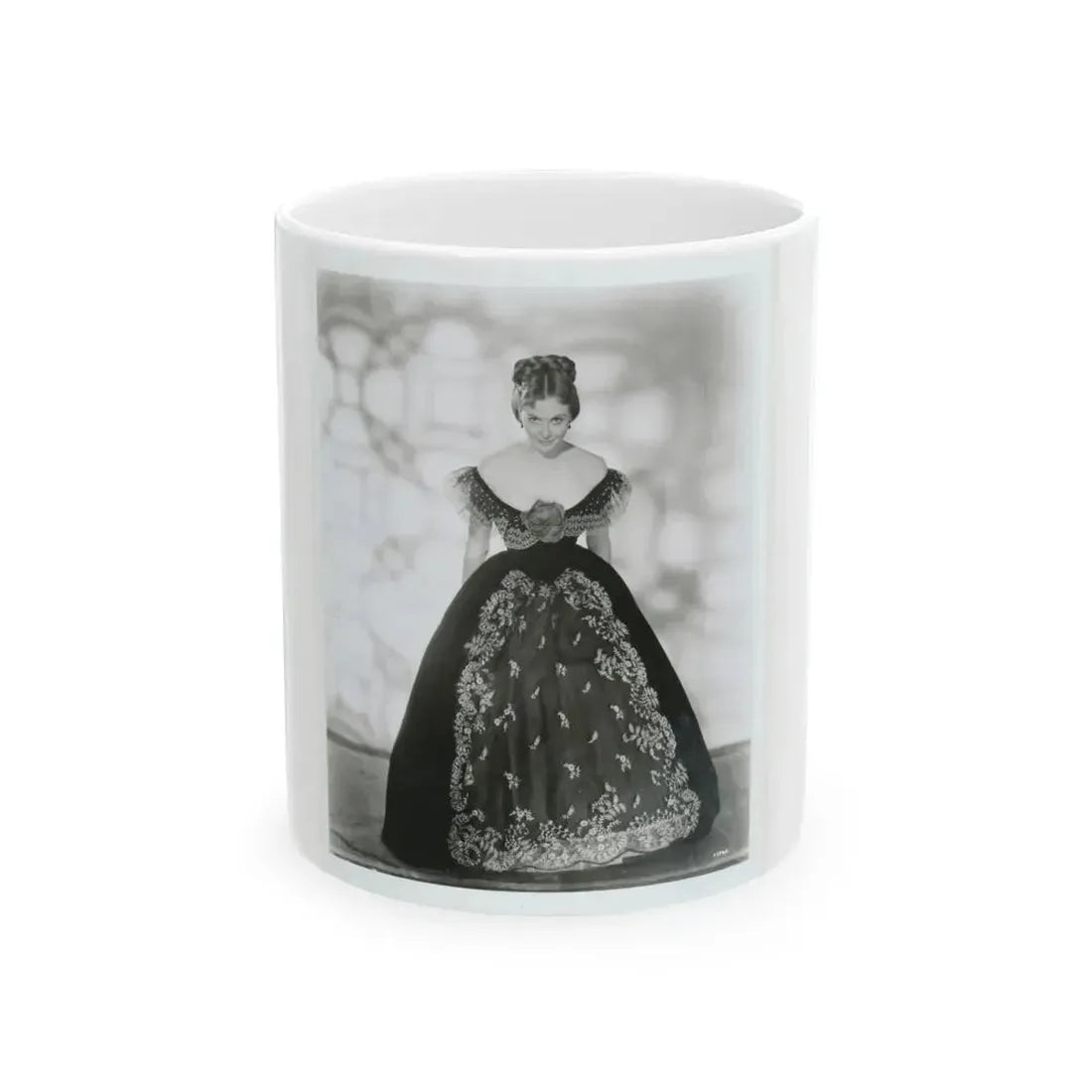 Hazel Court #54 (Vintage Female Icon) White Coffee Mug 11oz - Go Mug Yourself