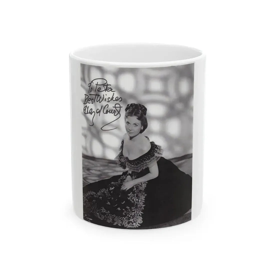 Hazel Court #58 (Vintage Female Icon) White Coffee Mug 11oz - Go Mug Yourself
