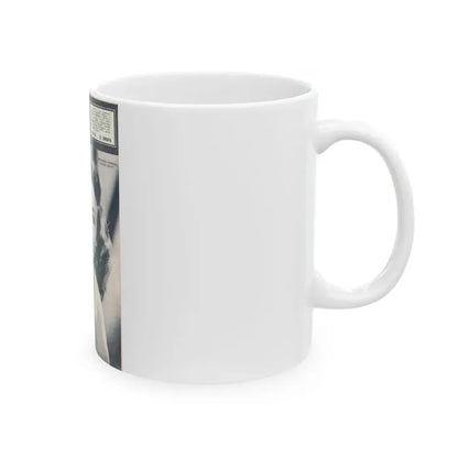 Hazel Court #72 - B&W Magazine Cover (Vintage Female Icon) White Coffee Mug - Go Mug Yourself