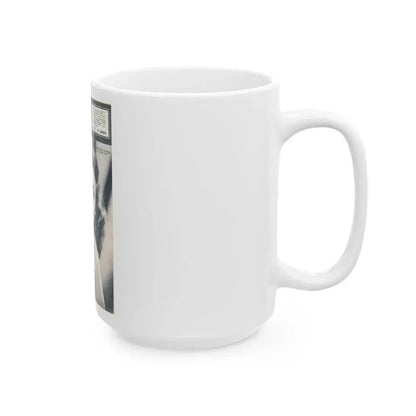 Hazel Court #72 - B&W Magazine Cover (Vintage Female Icon) White Coffee Mug - Go Mug Yourself