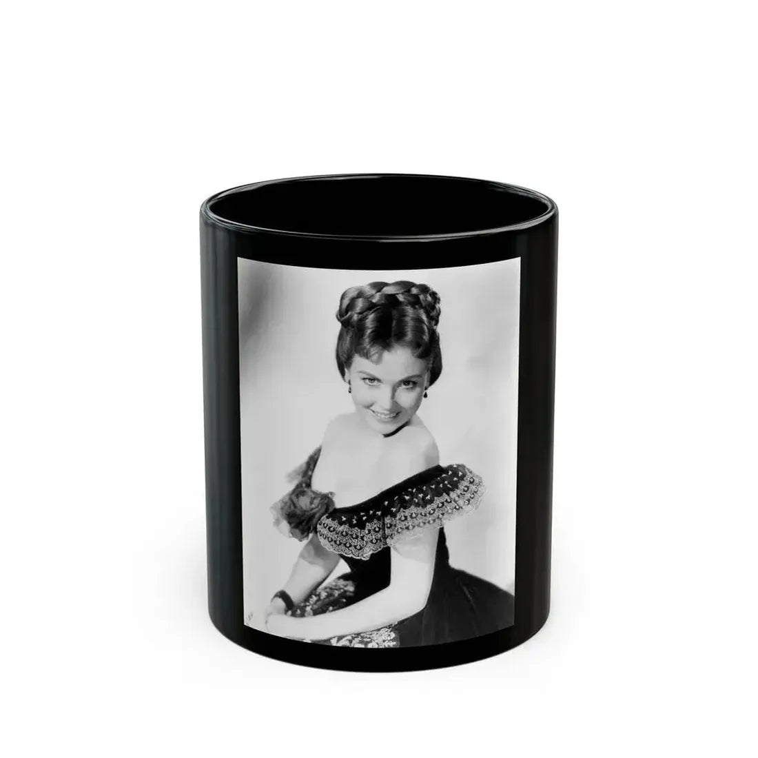 Hazel Court #81 (Vintage Female Icon) Black Coffee Mug 11oz - Go Mug Yourself