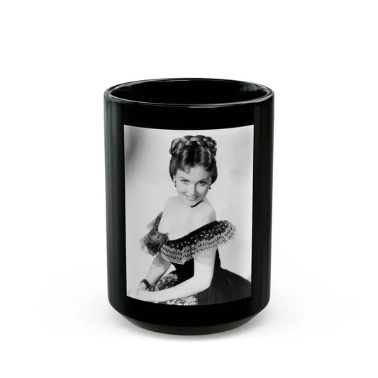 Hazel Court #81 (Vintage Female Icon) Black Coffee Mug 15oz - Go Mug Yourself