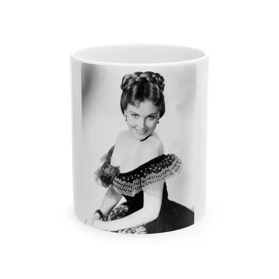 Hazel Court #81 (Vintage Female Icon) White Coffee Mug 11oz - Go Mug Yourself