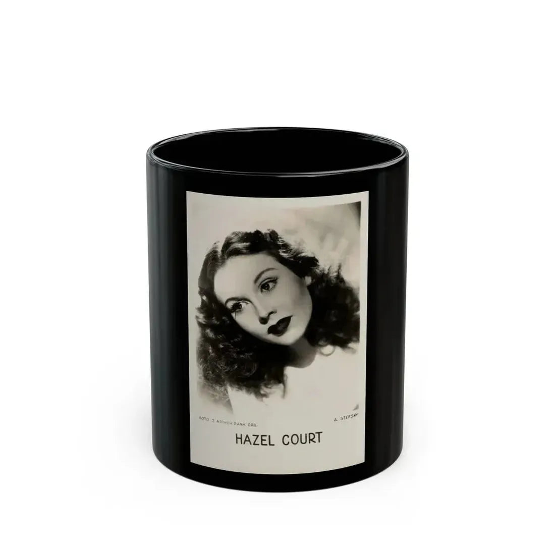 Hazel Court #86 (Vintage Female Icon) Black Coffee Mug 11oz - Go Mug Yourself