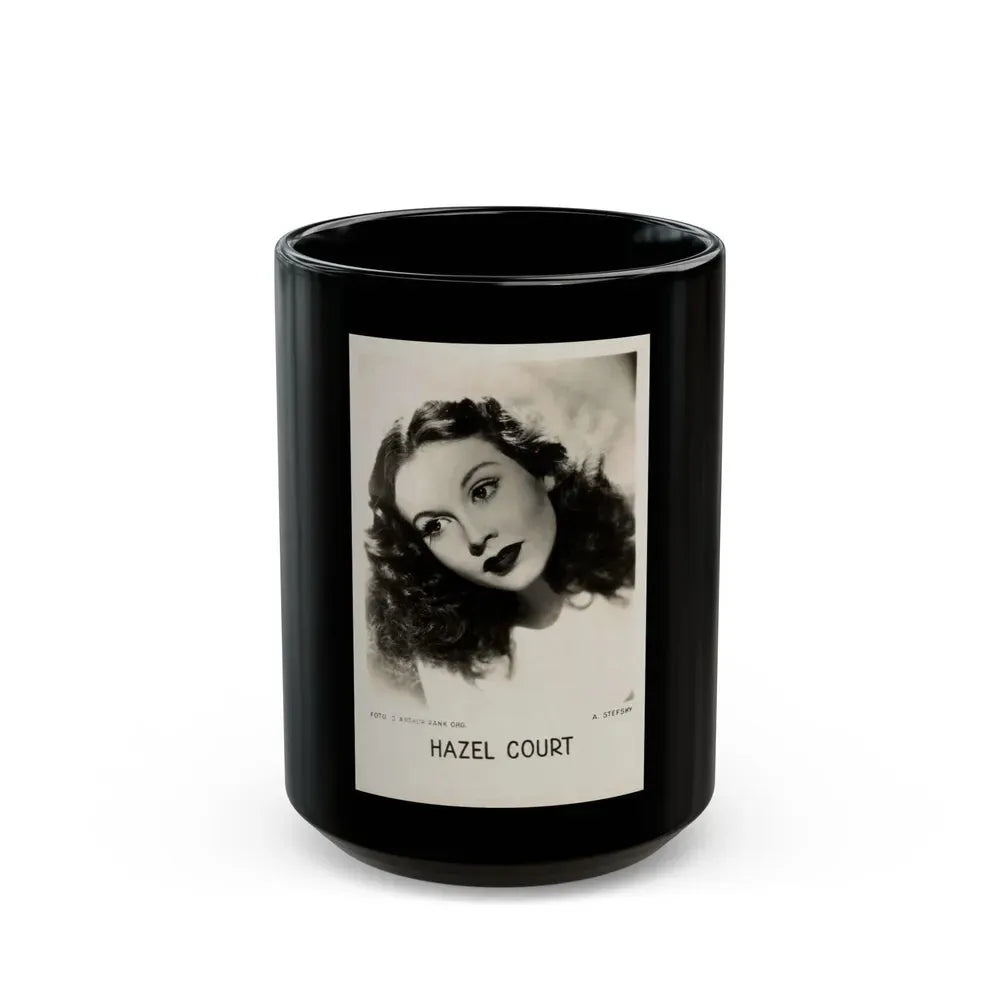 Hazel Court #86 (Vintage Female Icon) Black Coffee Mug 15oz - Go Mug Yourself