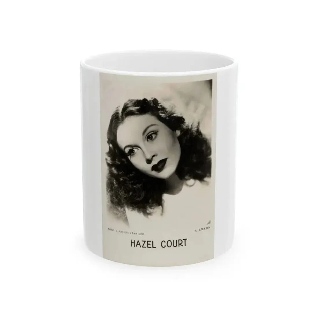 Hazel Court #86 (Vintage Female Icon) White Coffee Mug 11oz - Go Mug Yourself